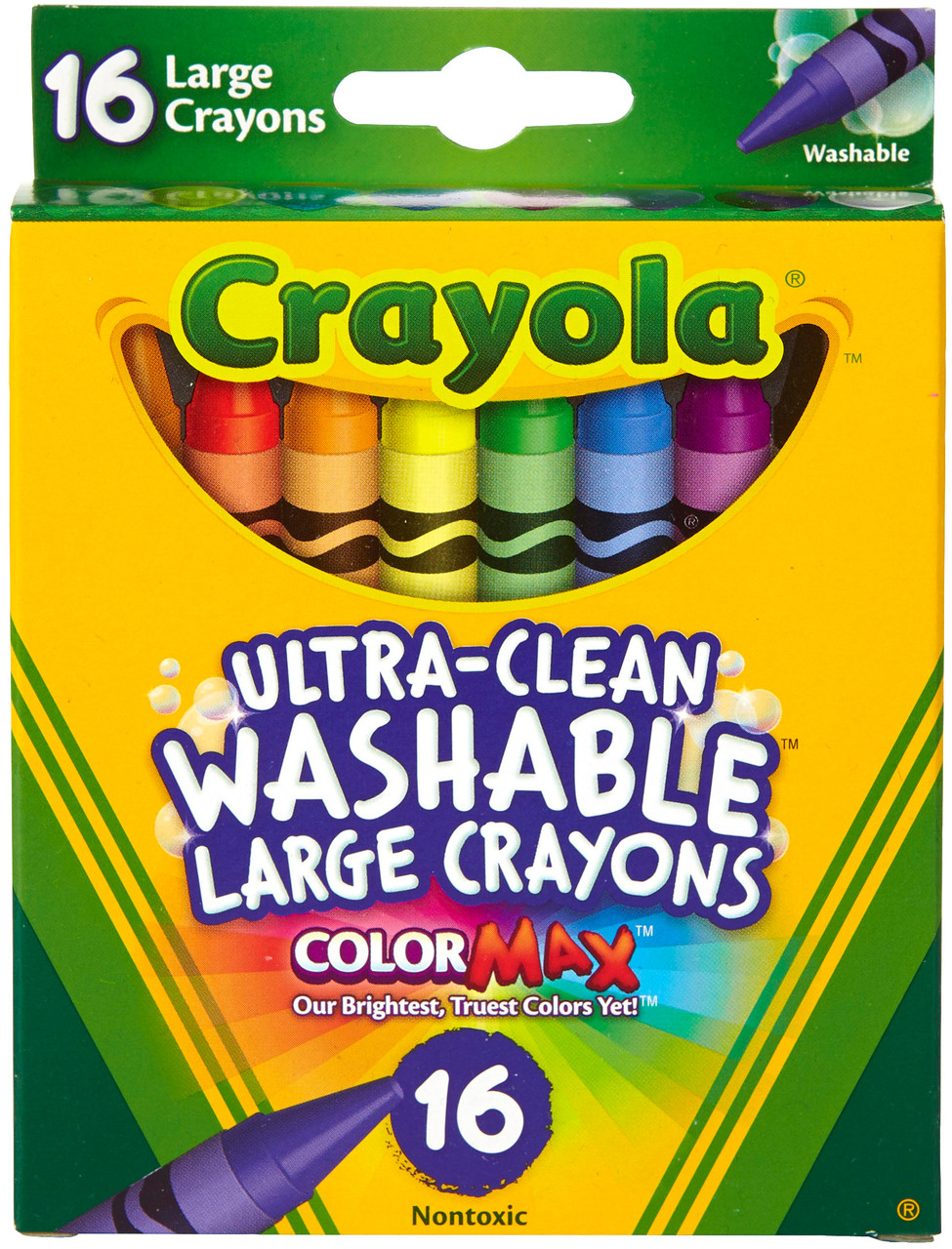 3 Pack Crayola Large Washable Crayons-16/Pkg 52-3281 - GettyCrafts