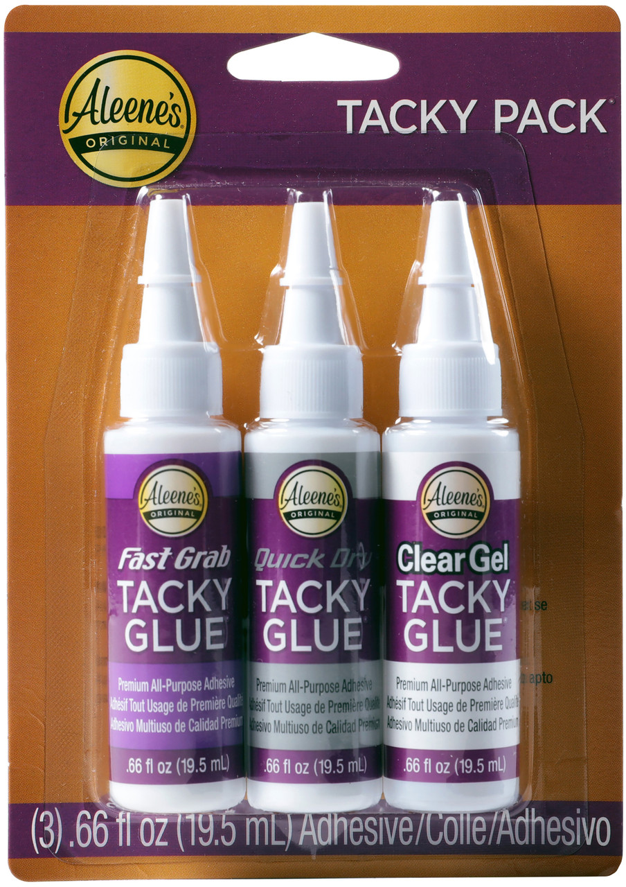 Aleene's Try Me Size Tacky Pack .66oz 3-pkg-original, Fast Grab & Quick Dry