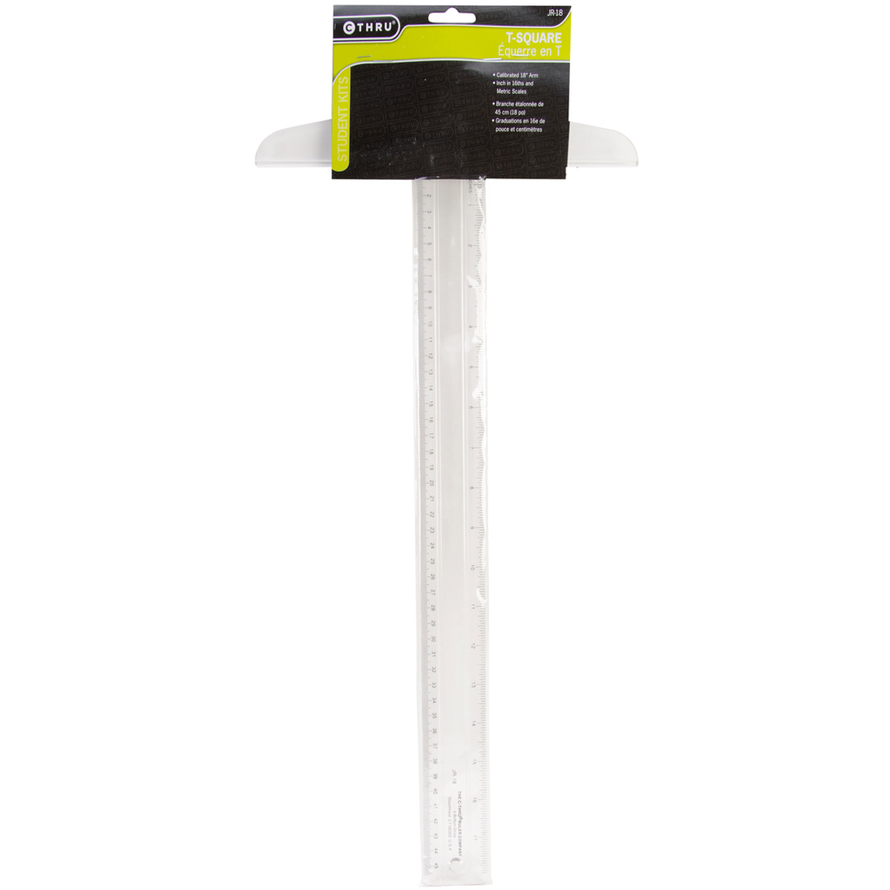 Westcott Plastic Zero Centering 18-inch Ruler CR-18 