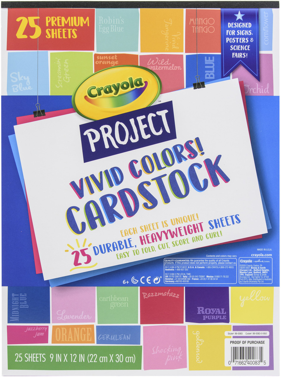 Crayola Project Giant Construction Paper 12 X18 -48 Sheets