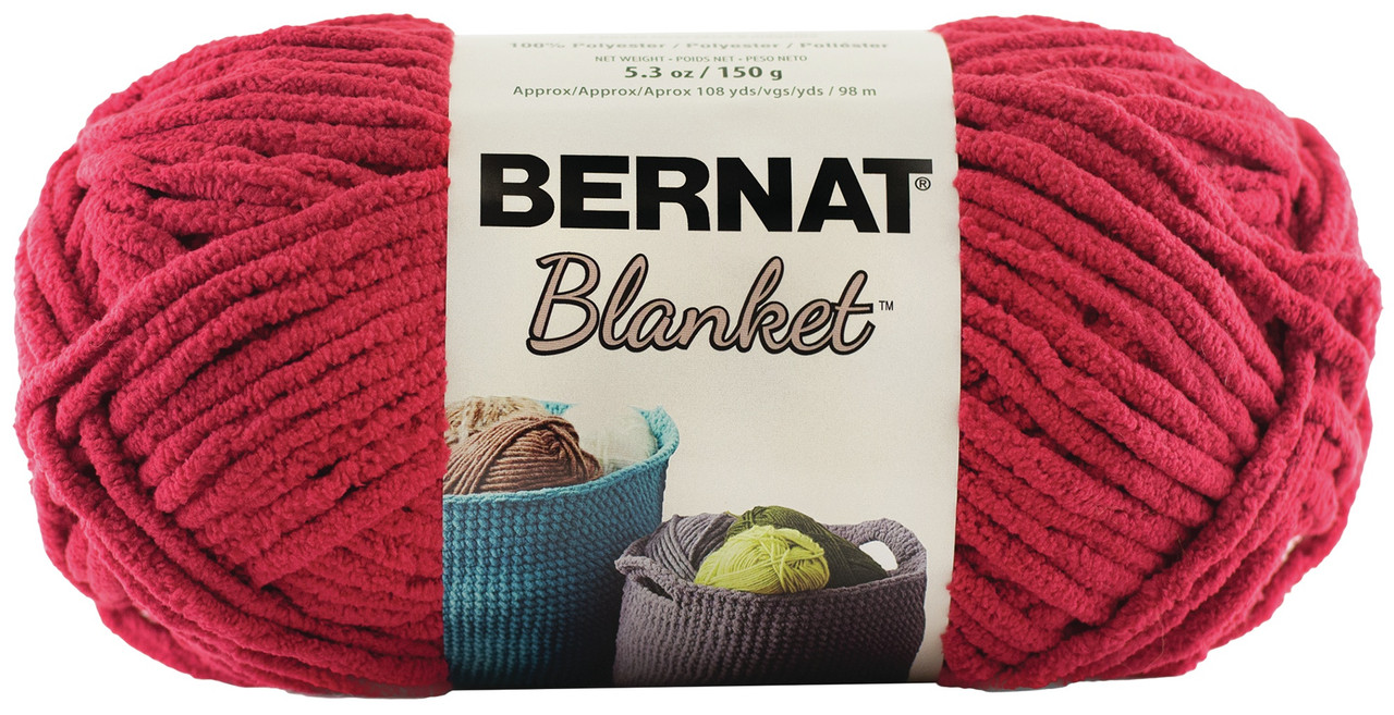Yarn Bernat Blanket Yarn Cranberry 5.3 Oz 150g 108 