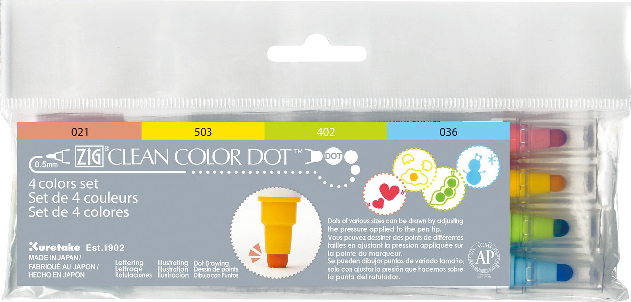 Kuretake Zig Clean Color Dot Single 6/Pkg Smoky
