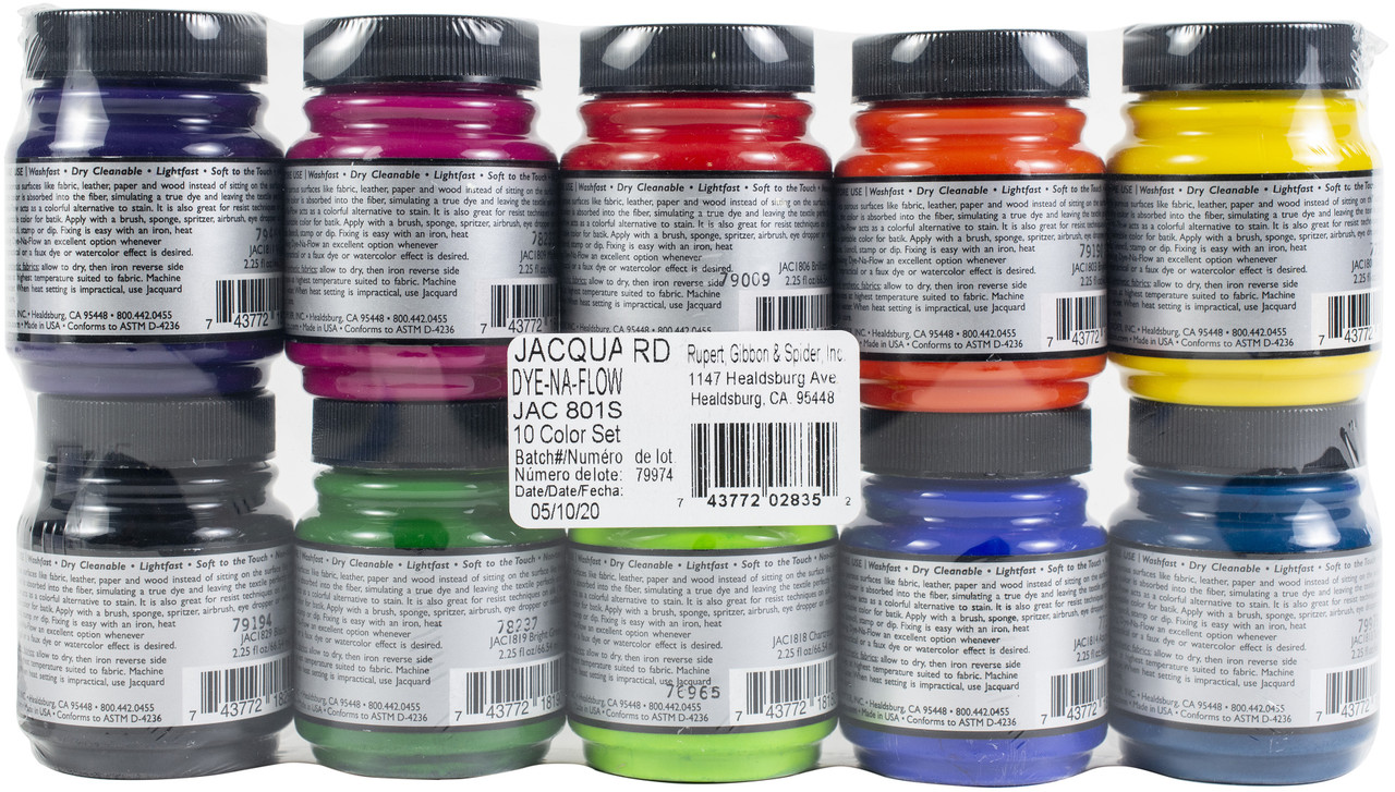 Jacquard Dye-Na-Flow Liquid Acrylic Color 2.25oz 10/Pkg