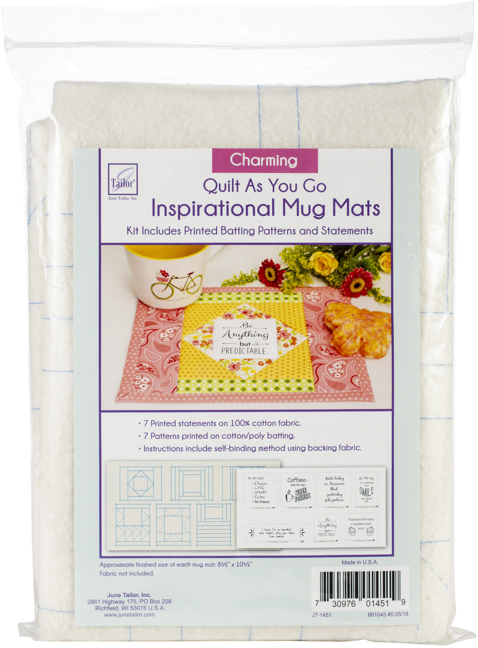 Quilty Fun Quilt As You Go Inspirational Mug Mats Kit