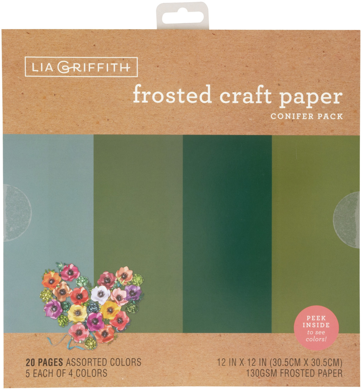 Frosted Craft Tissue Paper 12X12 20/Pkg-Conifer-Blues