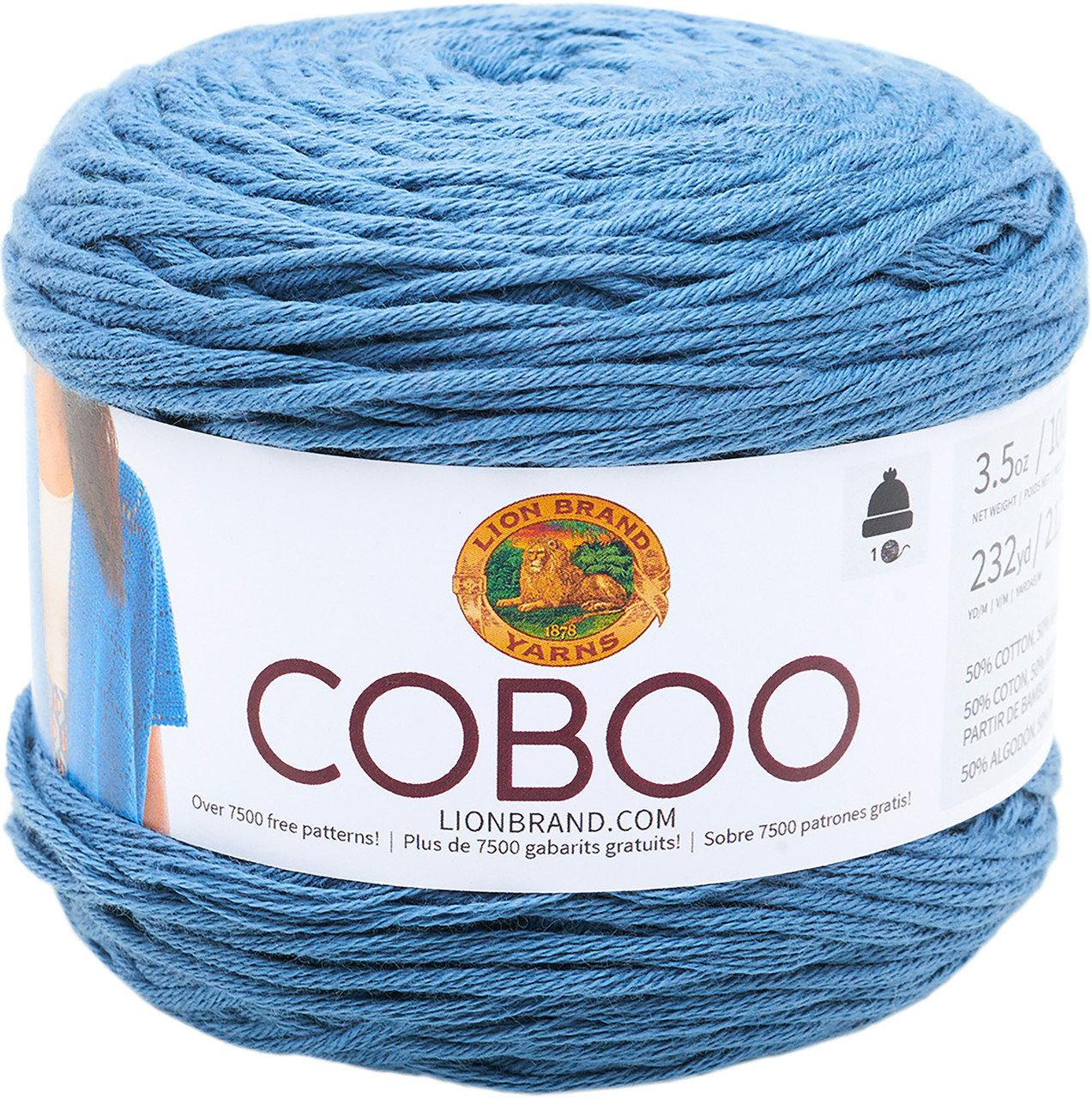 Lion Brand Yarn 835-149 Coboo Silver Natural Fiber Yarn 