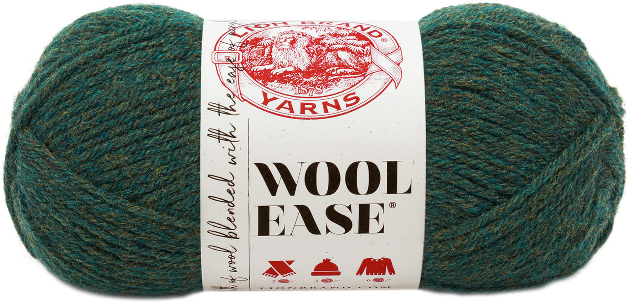 3 Pack Lion Brand Wool-Ease Yarn -Forest Green Heather 620-180 - GettyCrafts