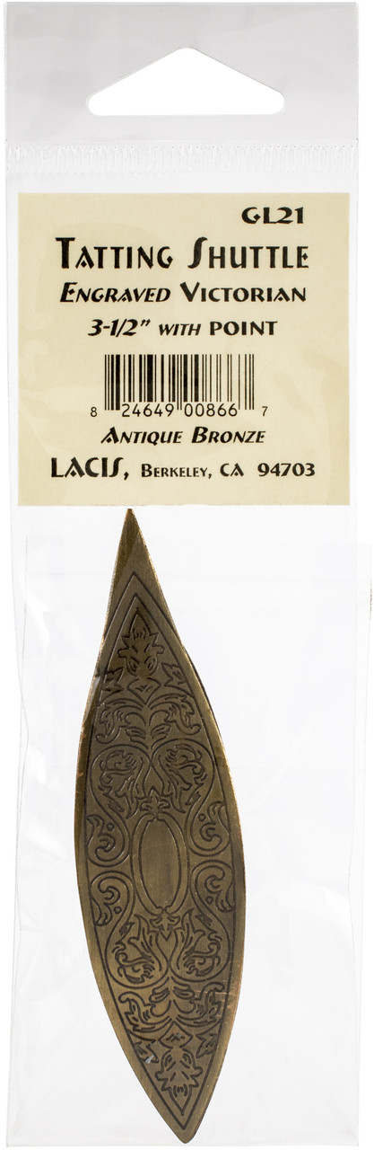 Lacis Victorian Engraved Tatting Shuttle-Antique Bronze GL21-ANTIQ -  GettyCrafts