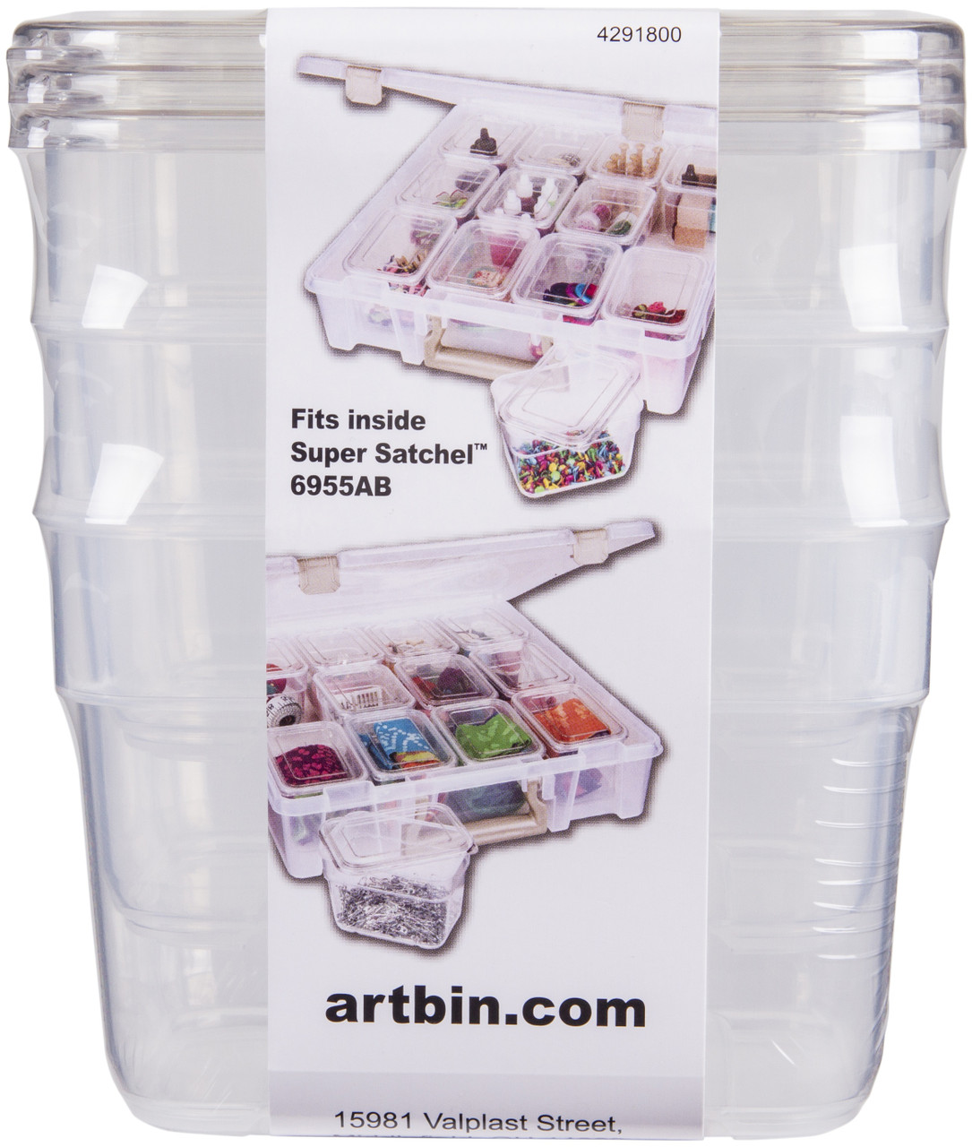 3 pack Bins with Lids (Clear), 6969AG