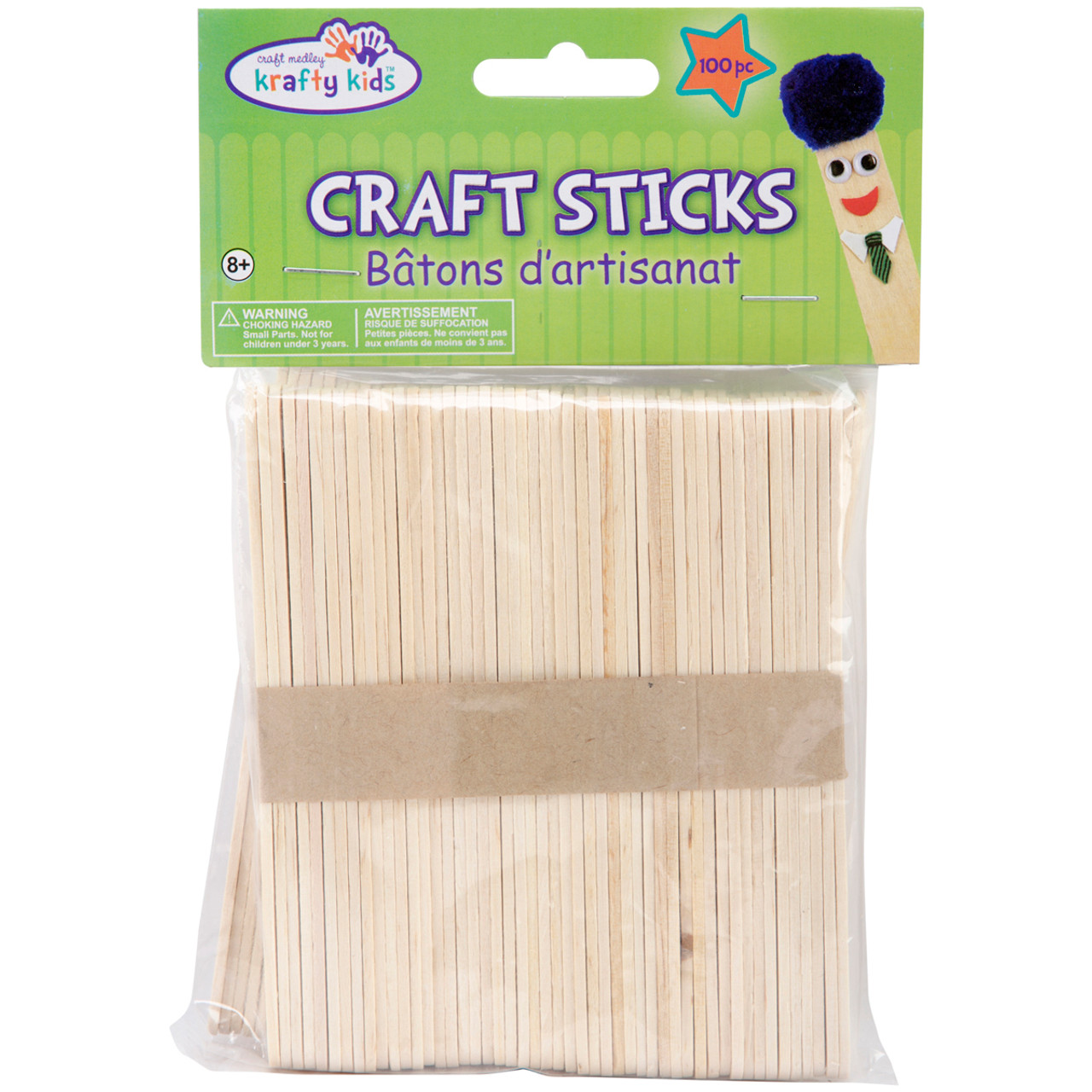 Mini Craft Sticks-Natural 2.125 150/Pkg - 775749139037