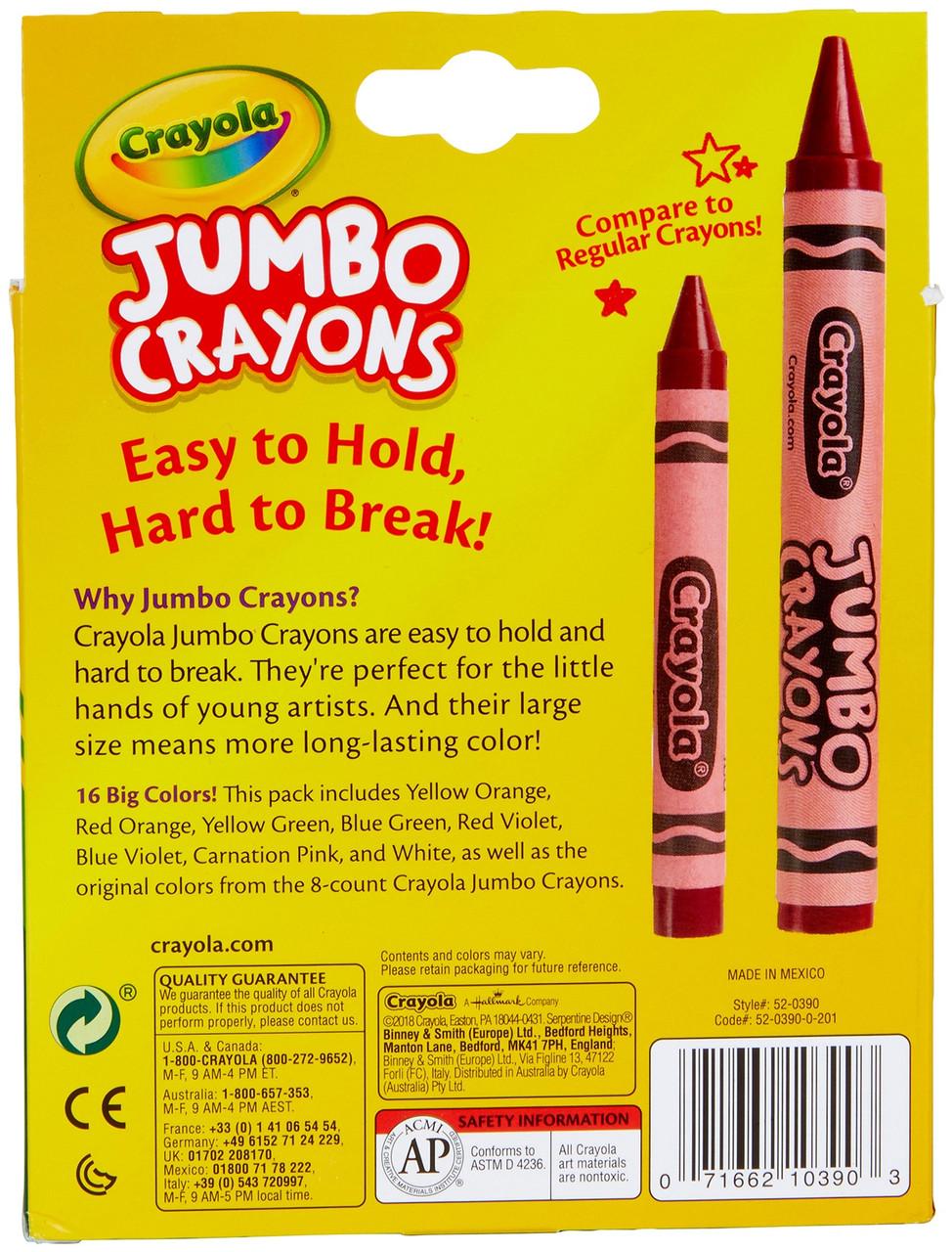 Crayola Jumbo Crayons-8/Pkg 52-0389 - GettyCrafts