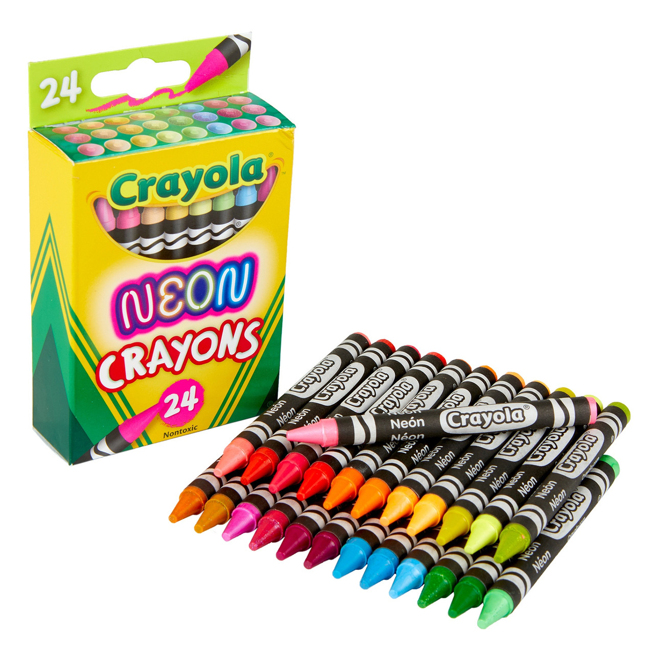 Crayola Crayons-Neon 24/Pkg 52-3410 - GettyCrafts