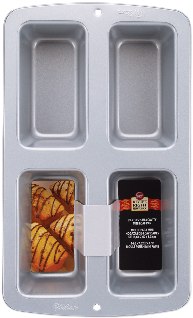 Recipe Right Non-Stick Mini Loaf Pan Set, 3-Piece - Wilton