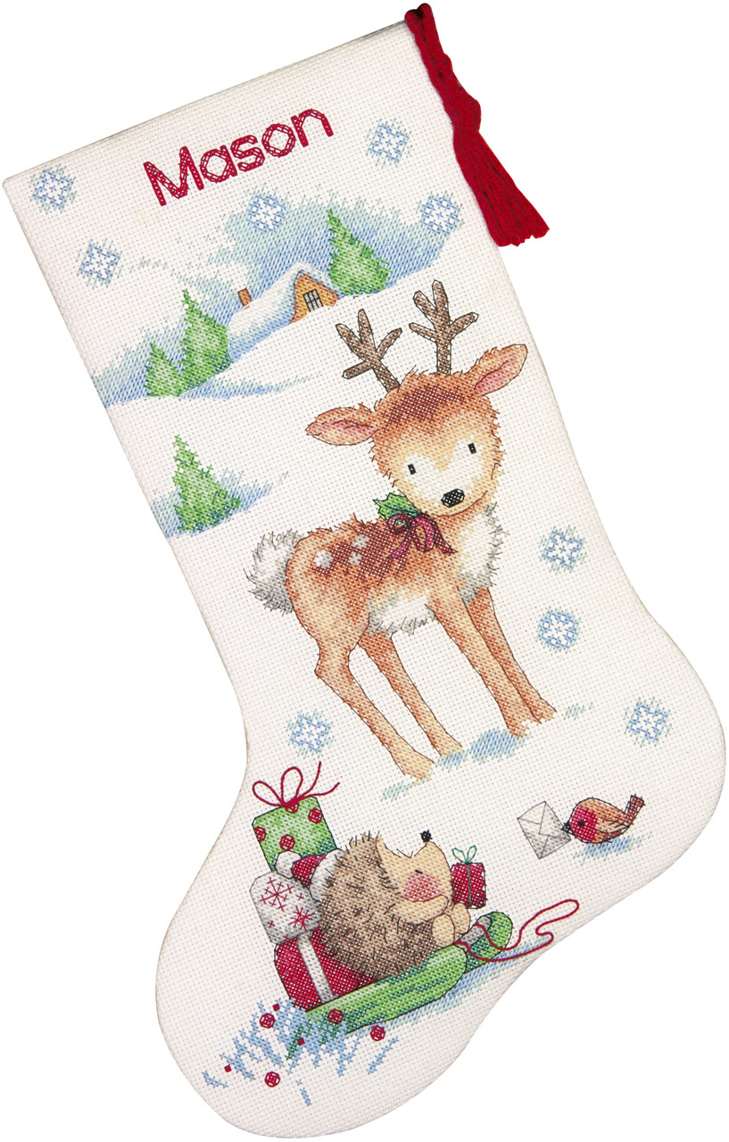 Dimensions Counted Cross Stitch Kit 16 Long-Skating Stocking 14
