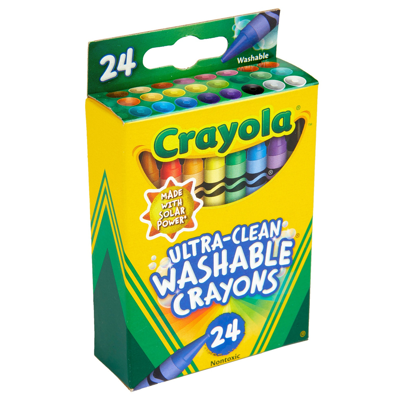 Crayola ColorMax Washable Crayons, Nontoxic, Ultra-Clean - 24 crayons