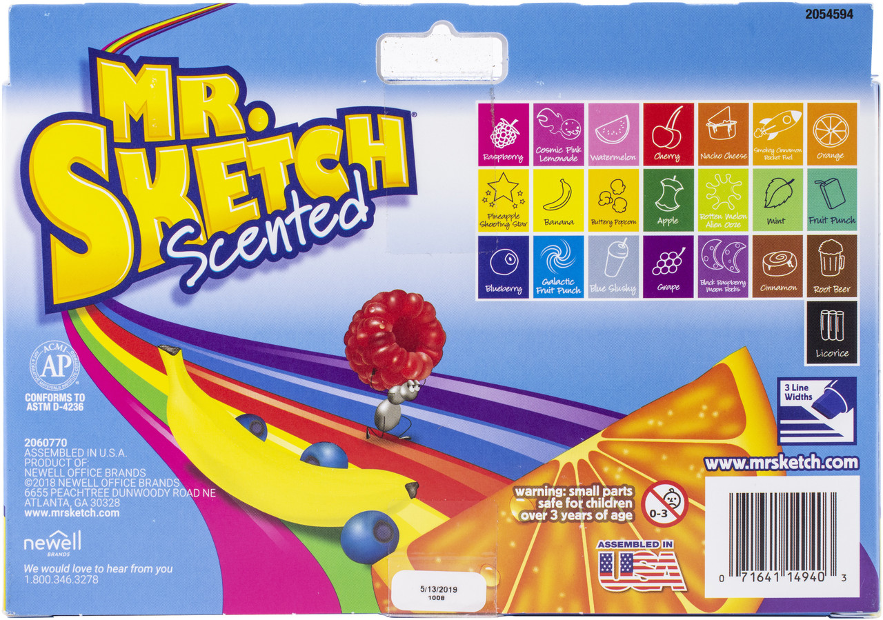 Mr.Sketch Scented Marker Set 22/Pkg-Chisel 2054594 - GettyCrafts