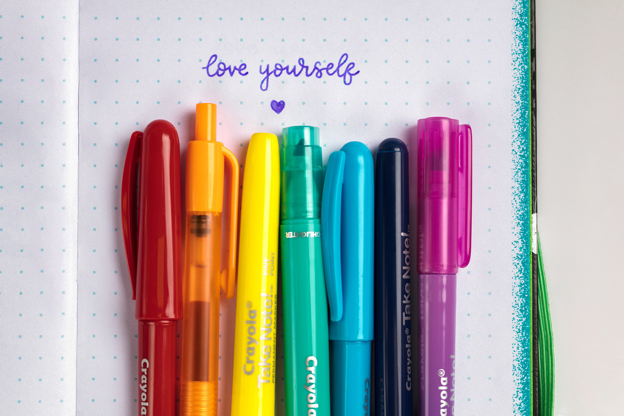 Crayola Take Note! Marker Pens, WAshable, Felt-Tip - 6 pens