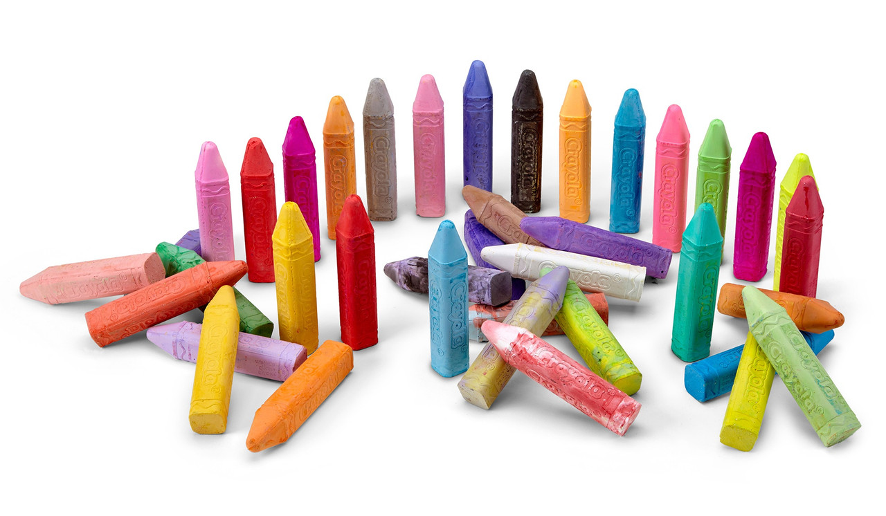 Crayola Washable Sidewalk Chalk-64 Colors Including 8 W/Special Effects  51-2064 - GettyCrafts