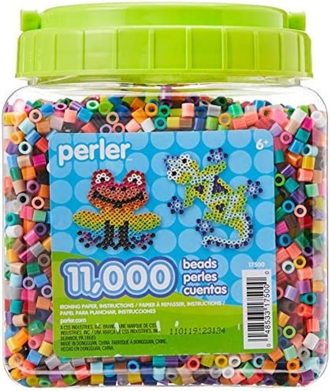 Colorations Regular Fuse Beads 6 Pegboards in A Bucket - 22,000 Beads