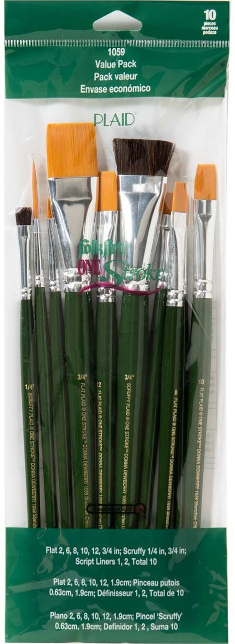 Shop Plaid FolkArt ® One Stroke™ Brushes - Brush Sets - Value Pack