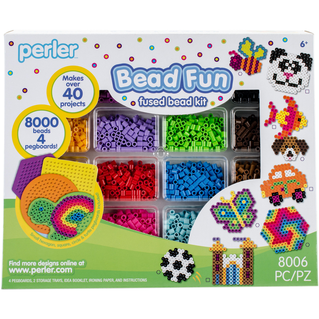 Perler Small Fun Shaped Pegboards for Fuse Beads, Pack of 5