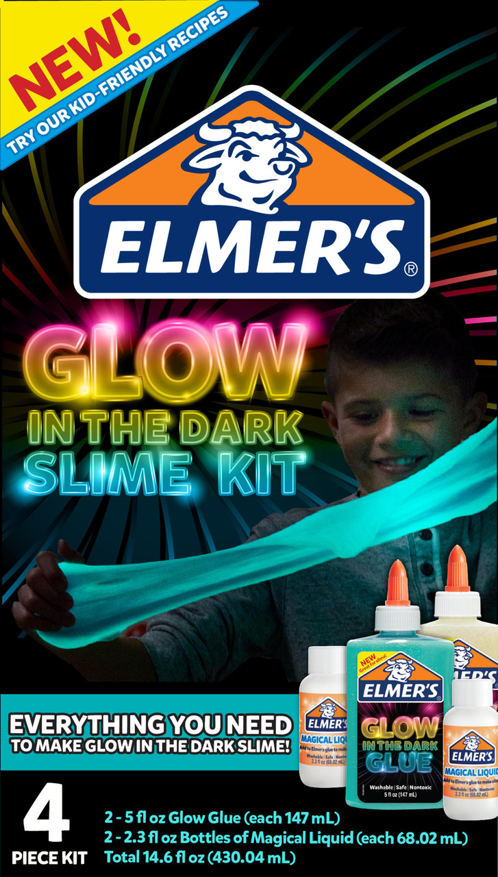 Elmer's Slime Kit W/Magical Liquid-Glow In The Dark E2062242 - GettyCrafts