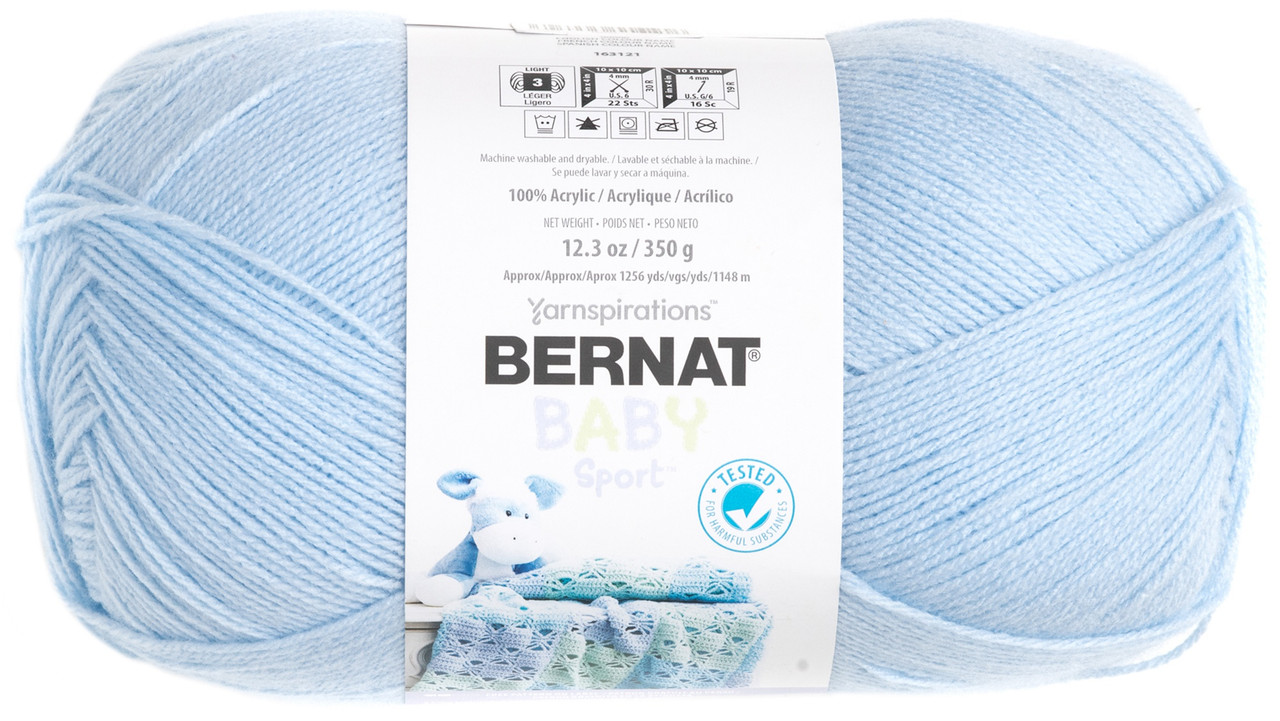 Bernat Baby Big Ball Sport Yarn - Baby Blue