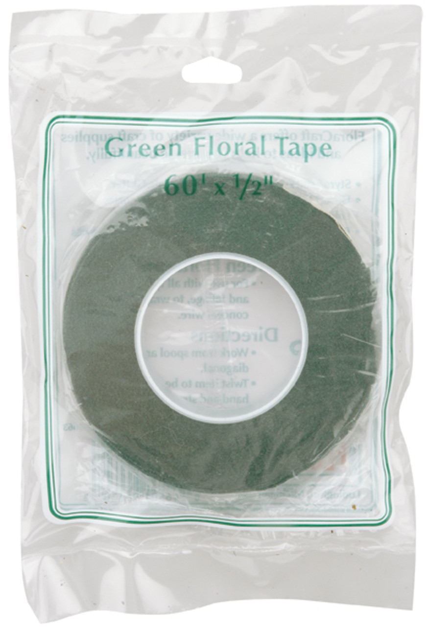 Green Self-Sealing Floral Tape, 0.5x60