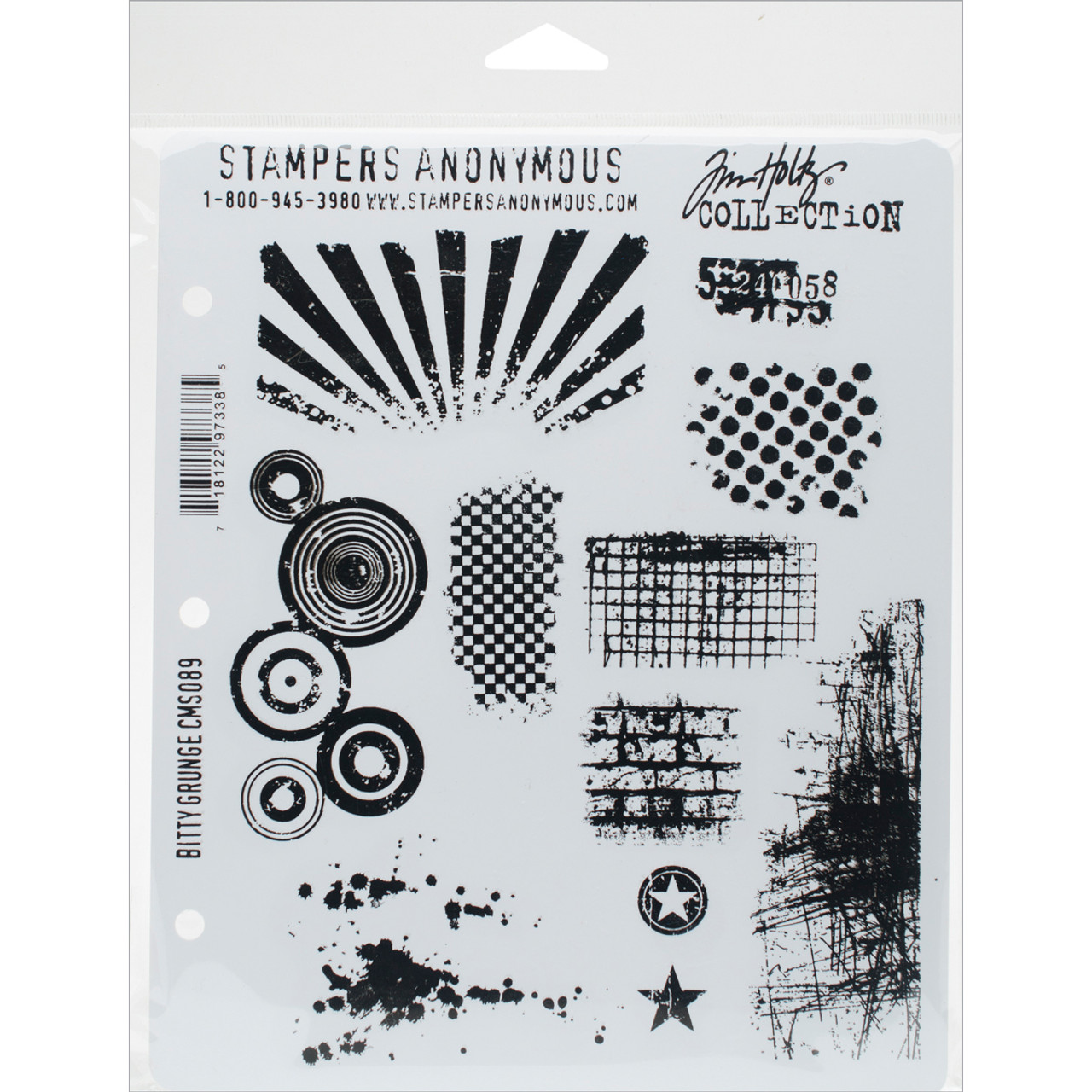 Tim Holtz Cling Stamps 7X8.5 Correspondence