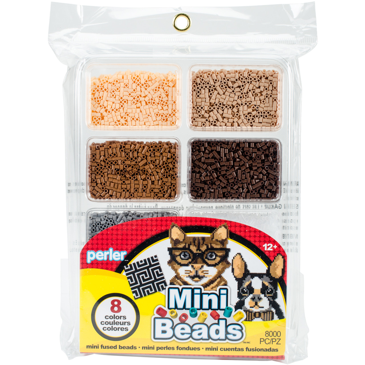 Perler Mini Beads Fused Bead Tray 8,000-pkg-neutral