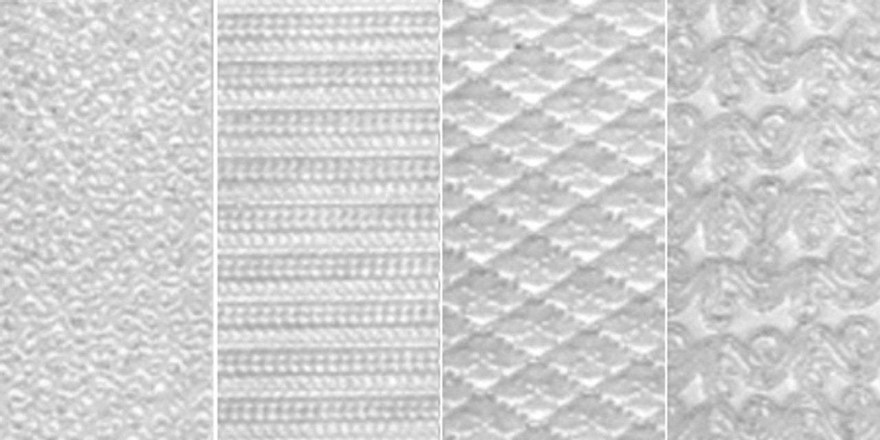 Makin'S Clay Texture Sheets 7X5.5 4/Pkg-Set B (Screen Stripe Check & Dot)