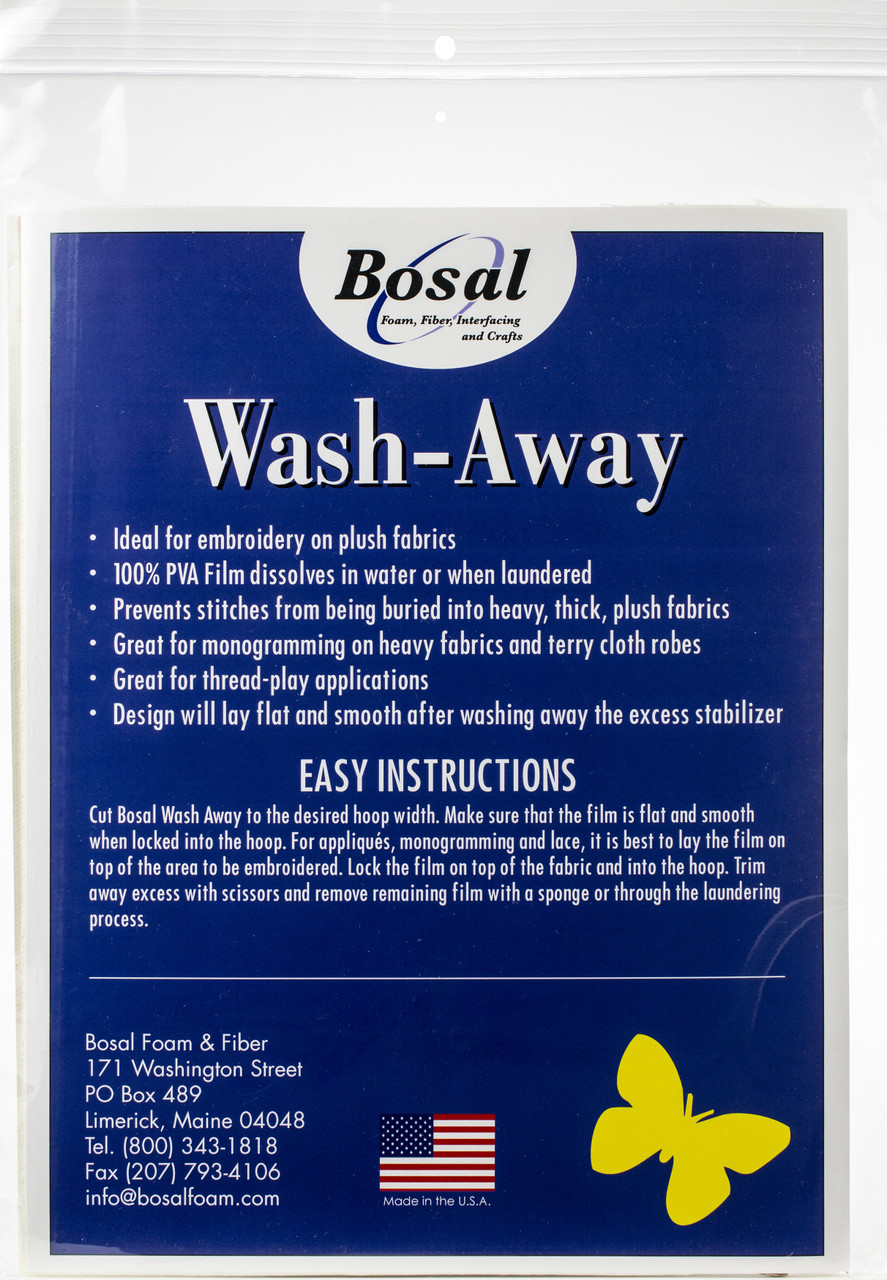 10 Wash-Away Embroidery Stabilizer 40 Pack