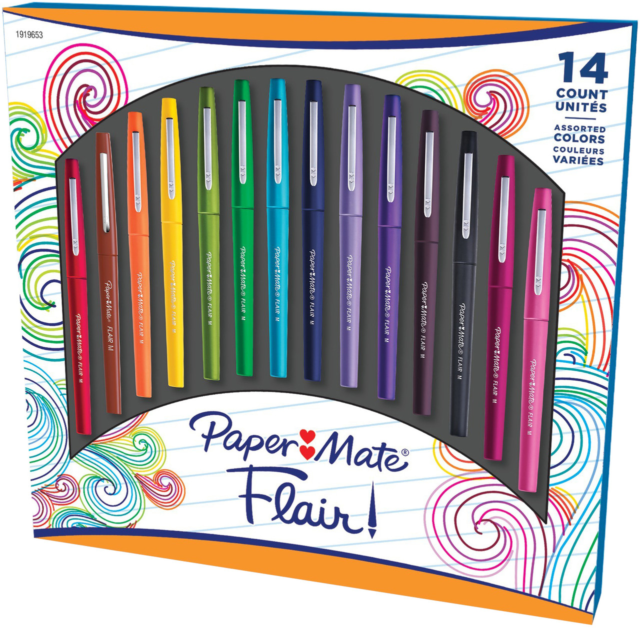 Paper Mate Flair Medium Tip Pen Pack 14/Pkg-Assorted Colors 1919653 -  GettyCrafts