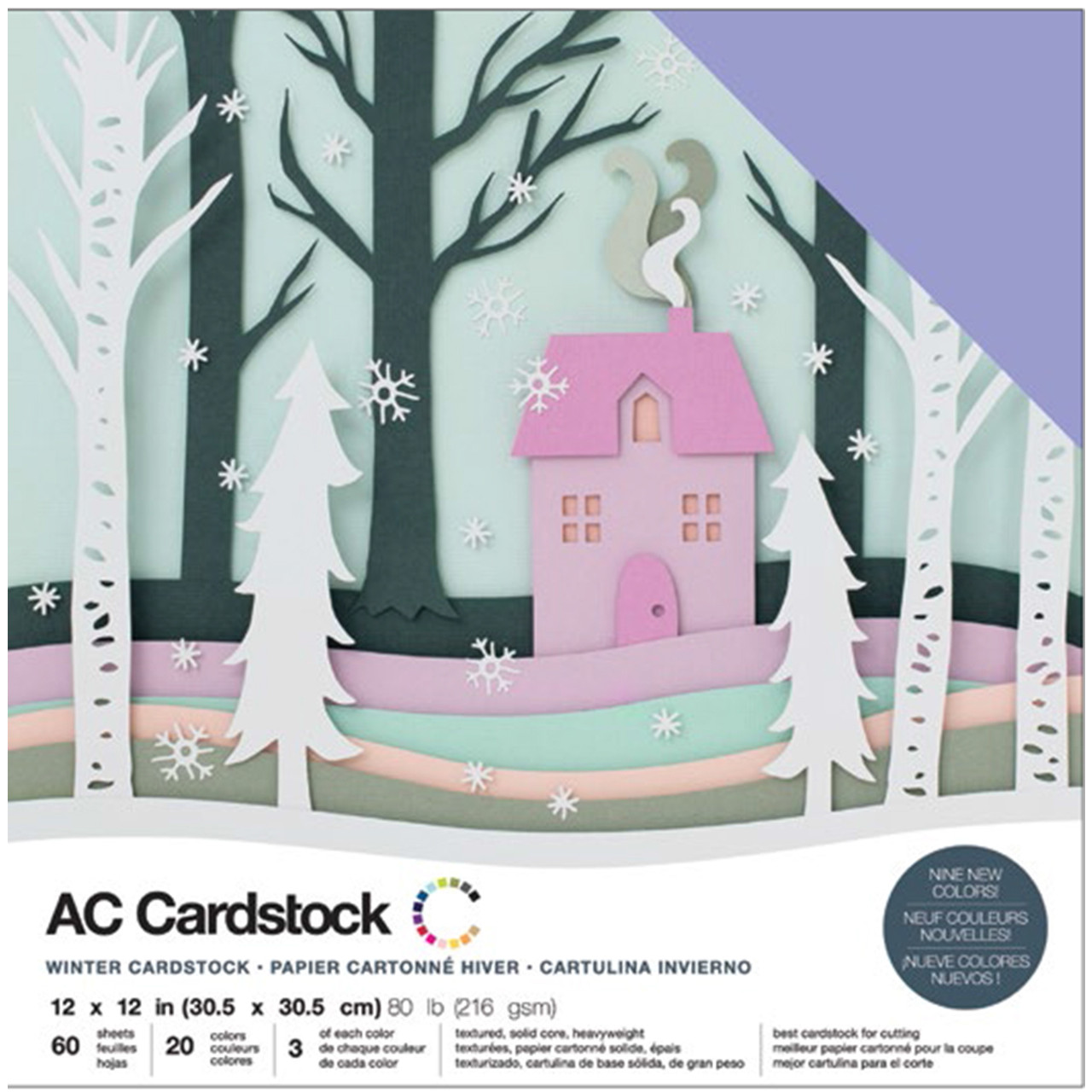 American Crafts Variety Cardstock Pack 12x12 60-pkg-autumn