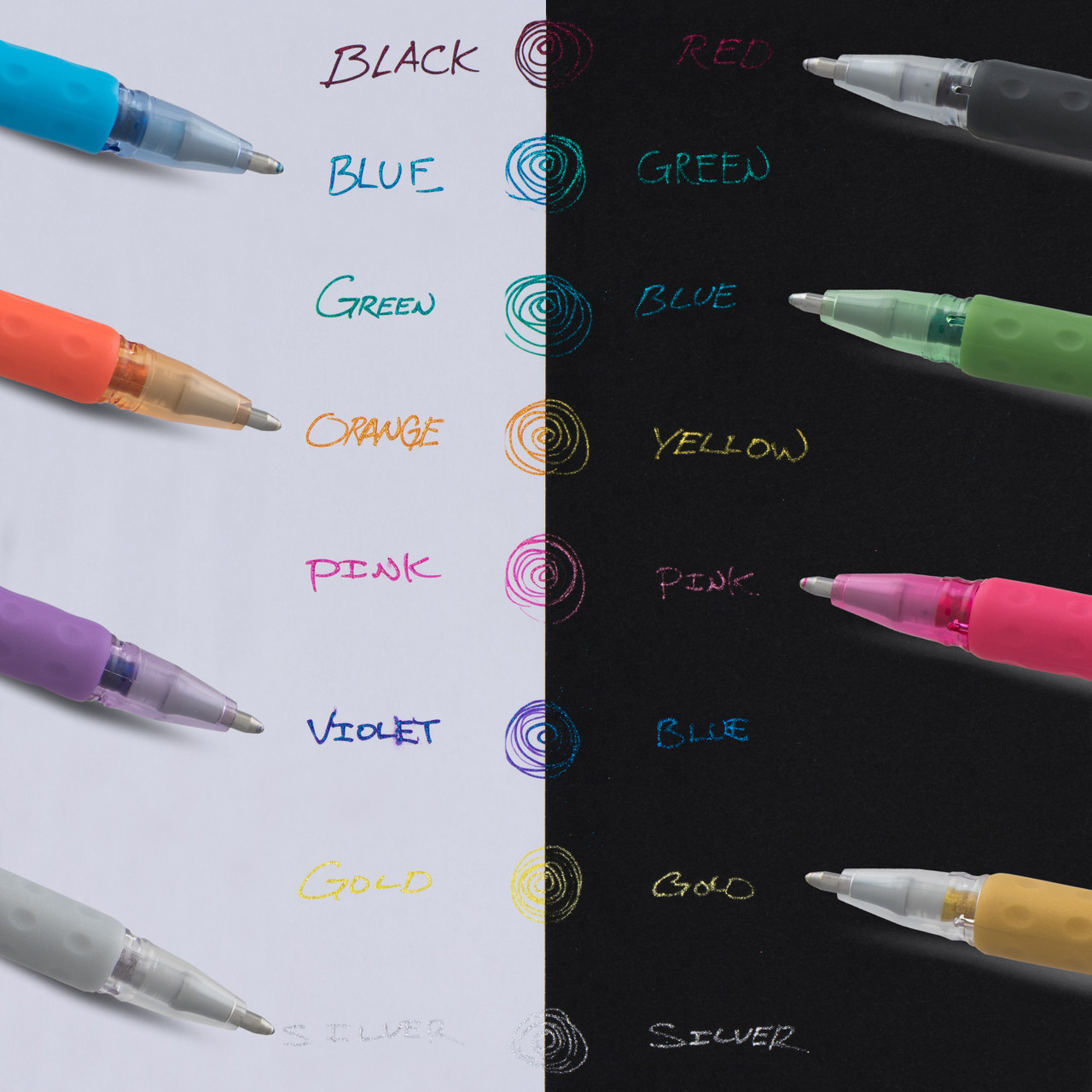 Pentel Sparkle Pop Metallic Gel Pens 1.0mm 4/Pkg-Blue, Pink, Purple, Gold  K91BP4-M1 - GettyCrafts