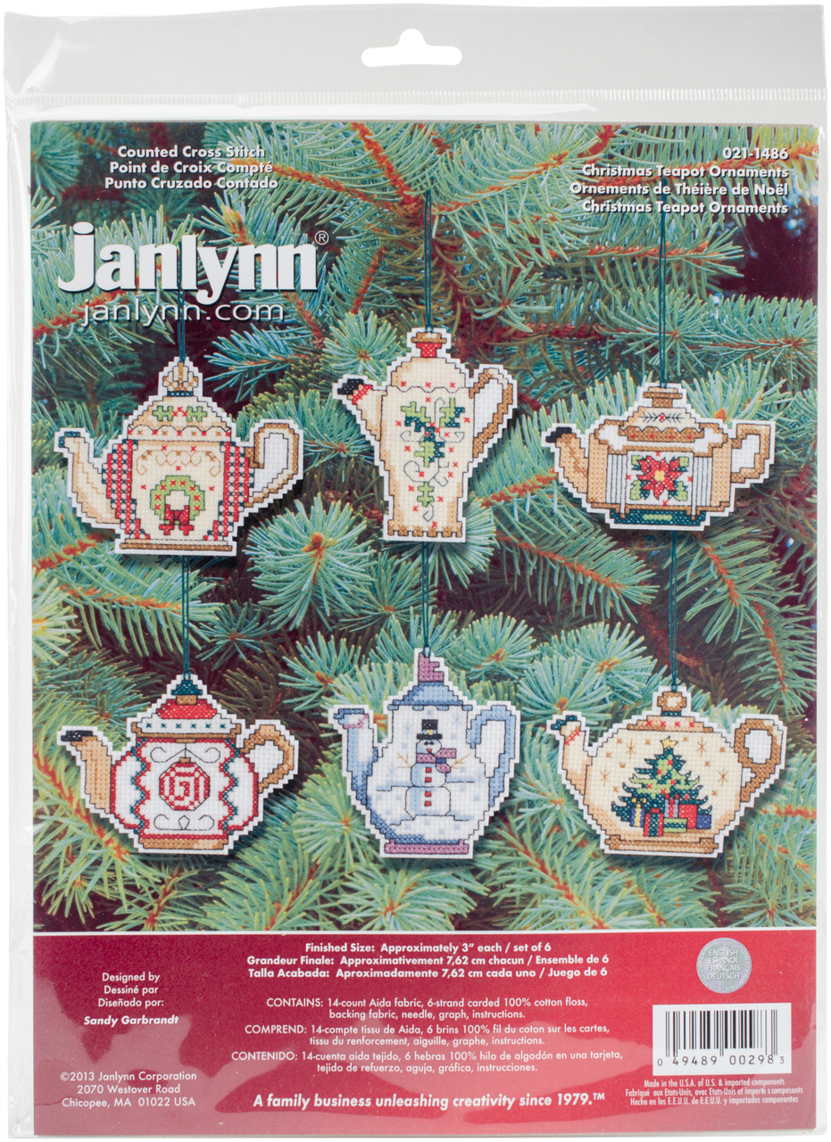 Janlynn Counted Cross Stitch Kit 3 X3 Set of 6-Christmas Cupcake