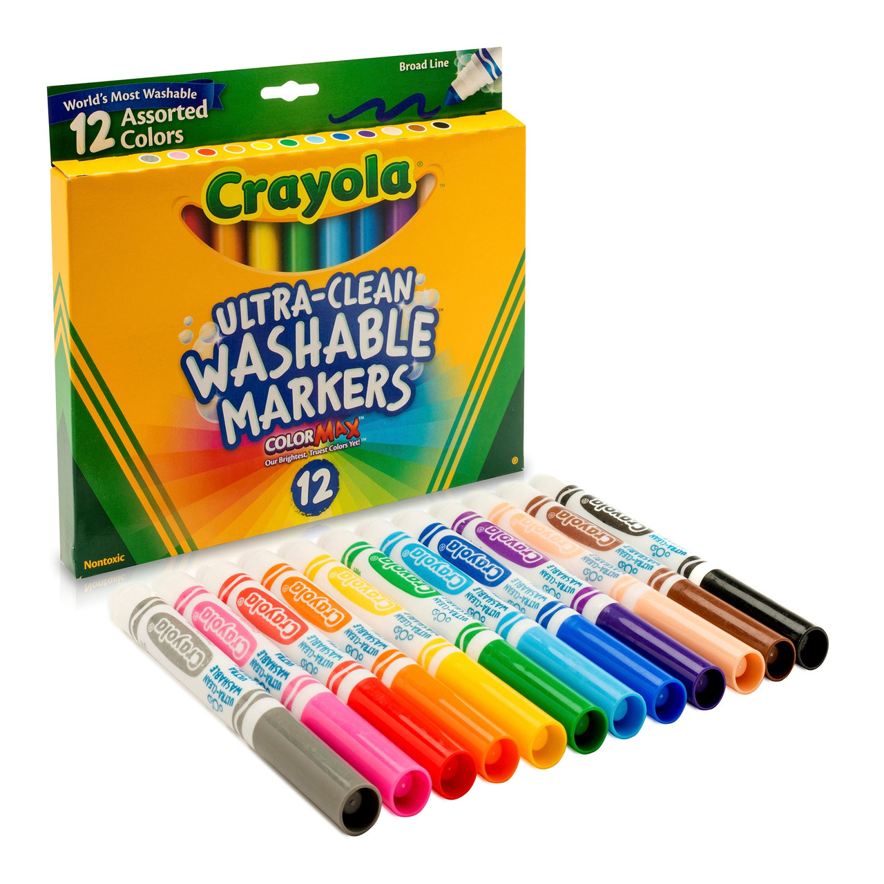Crayola Classic Broad Line Washable Markers, Child, 40 Pieces –   – Toys and Game Store
