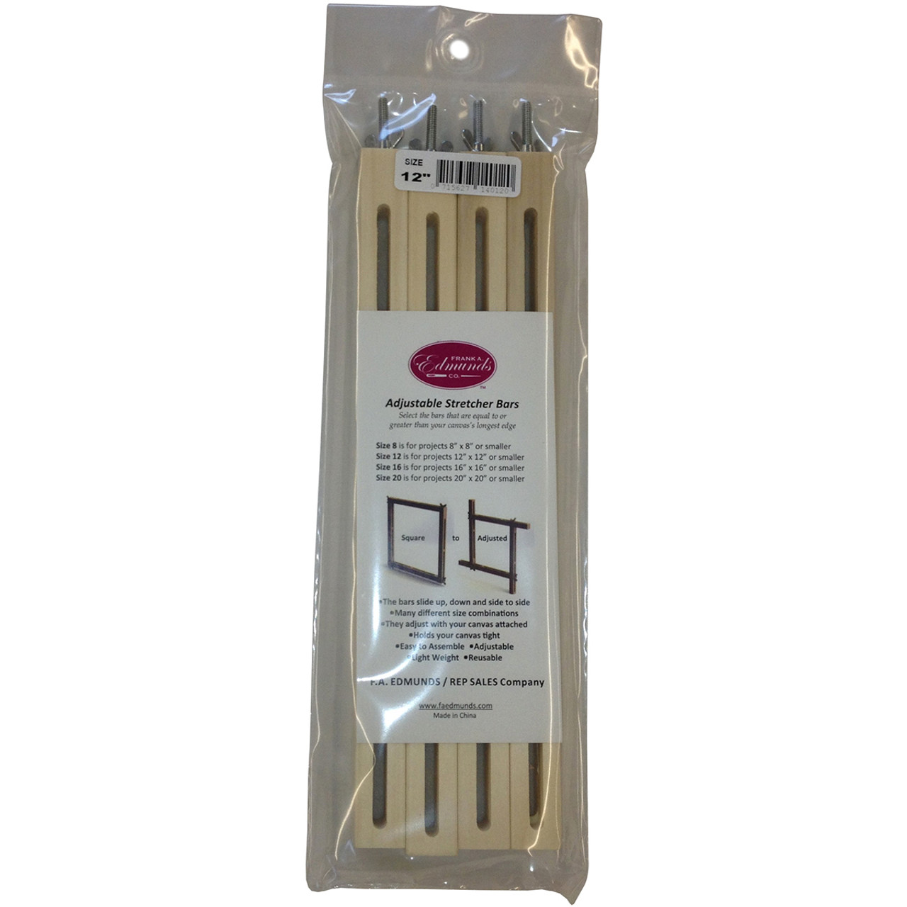 Frank A Edmunds 16 Wood Stretcher Bars for Needlework, Artwork and Crafts  New in Package 