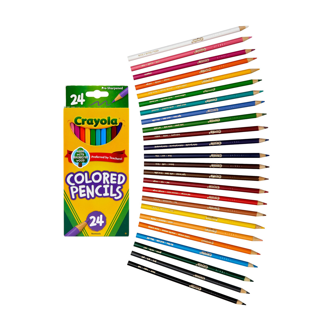 Crayola Erasable Colored Pencils-24/Pkg Long 68-2424 - GettyCrafts