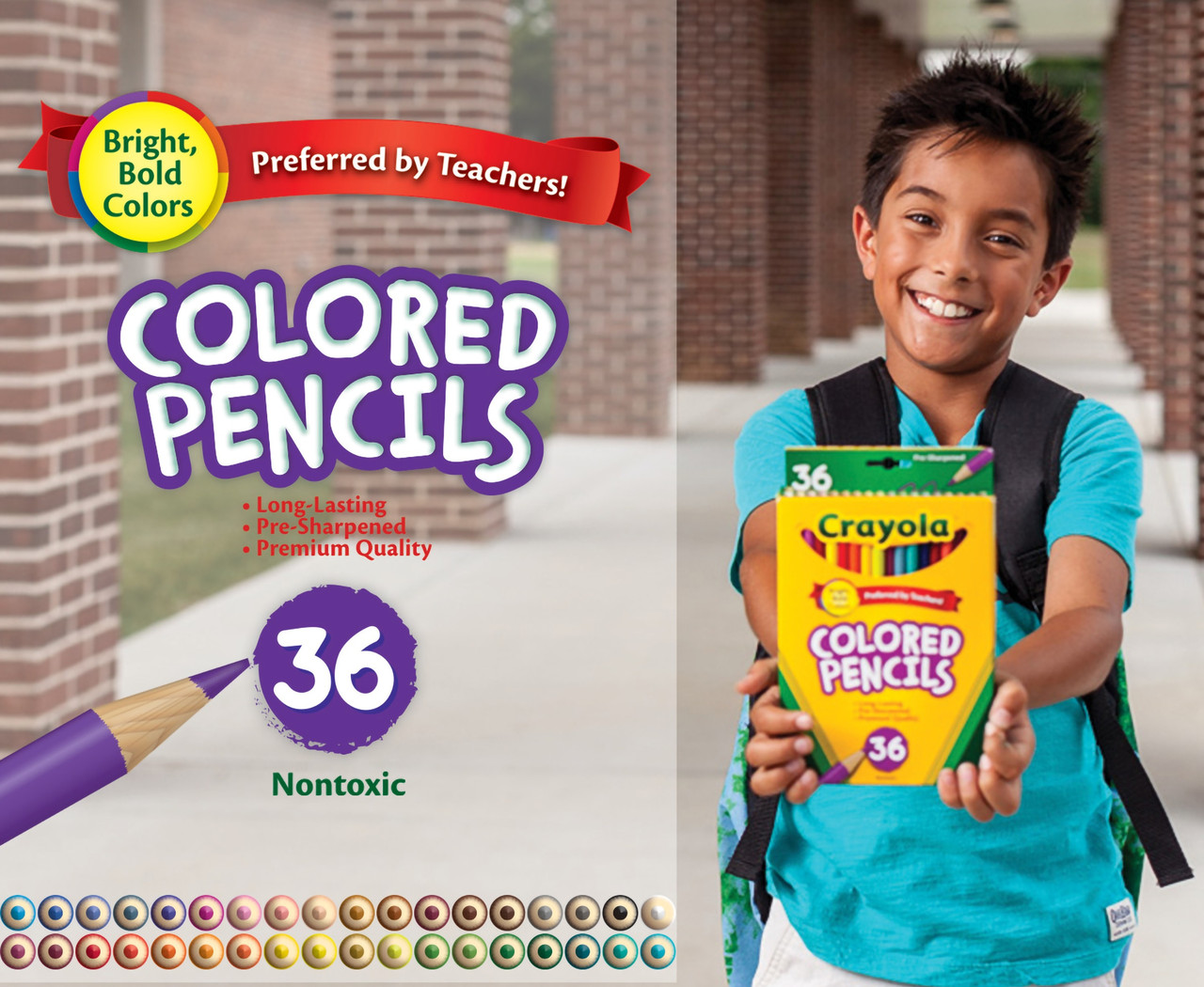 Crayola Colored Pencils Set Pre Sharpened Assorted Bright Bold