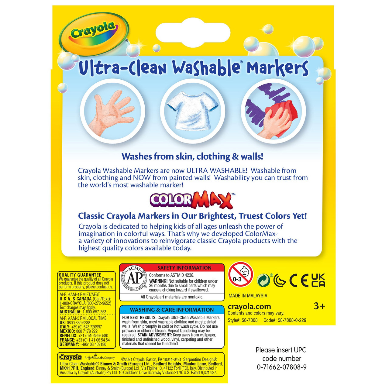 Crayola Ultra-Clean Color Max Broad Line Washable Markers