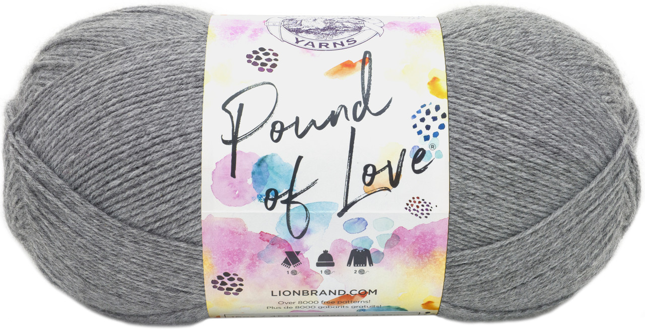 Lion Brand Pound Of Love Yarn, Oxford Gray