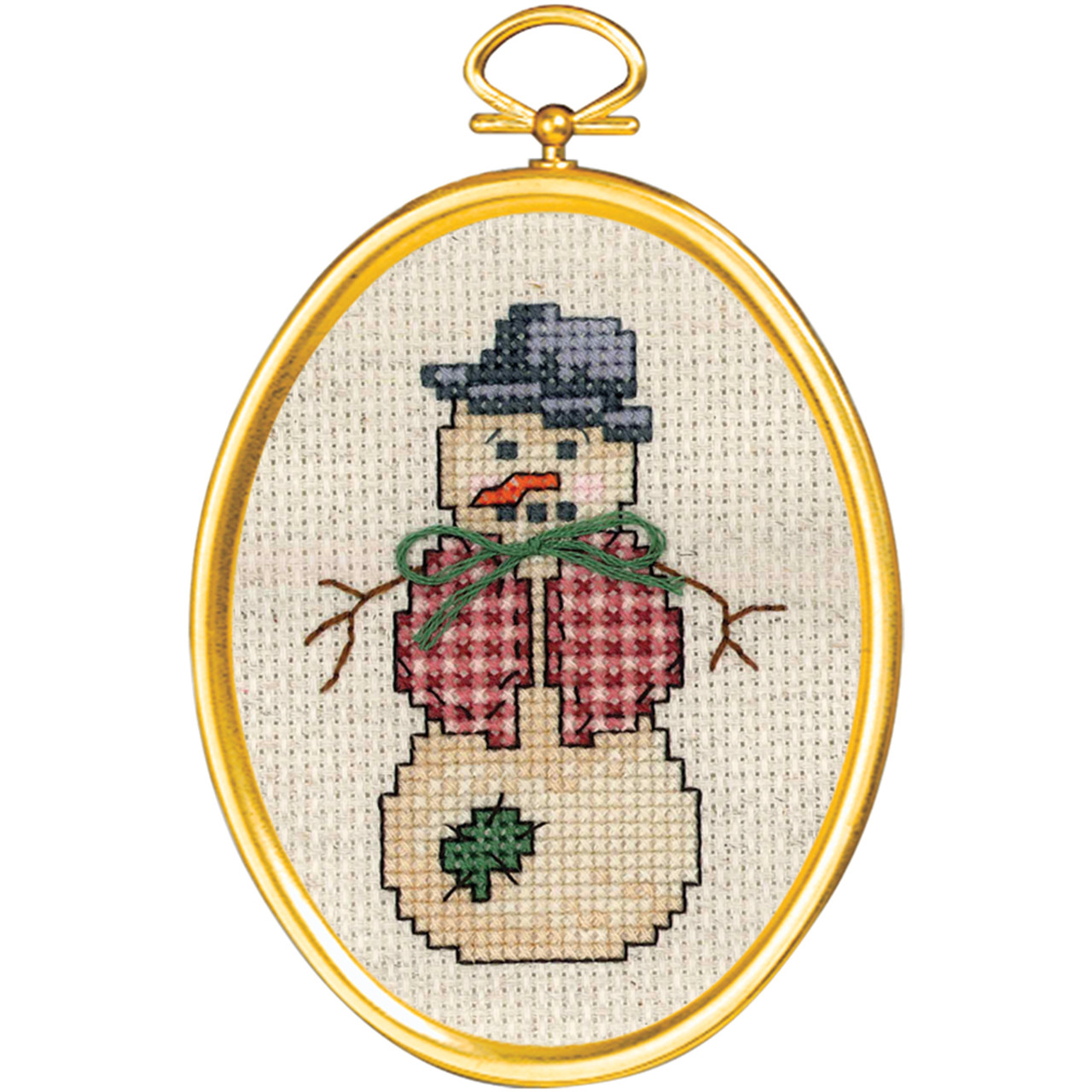Janlynn Mini Counted Cross Stitch Kit 2.5 Round-Starry Snowman (18