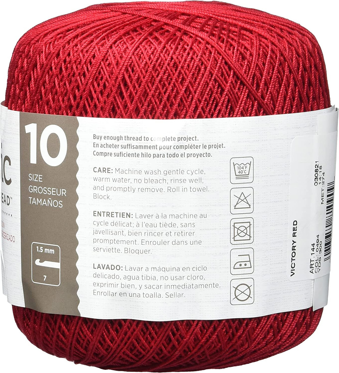 Red Heart Classic Crochet Thread Size 10 Natural