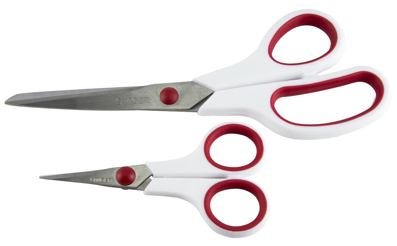 White & Red Mini Detail Scissors - 4.75