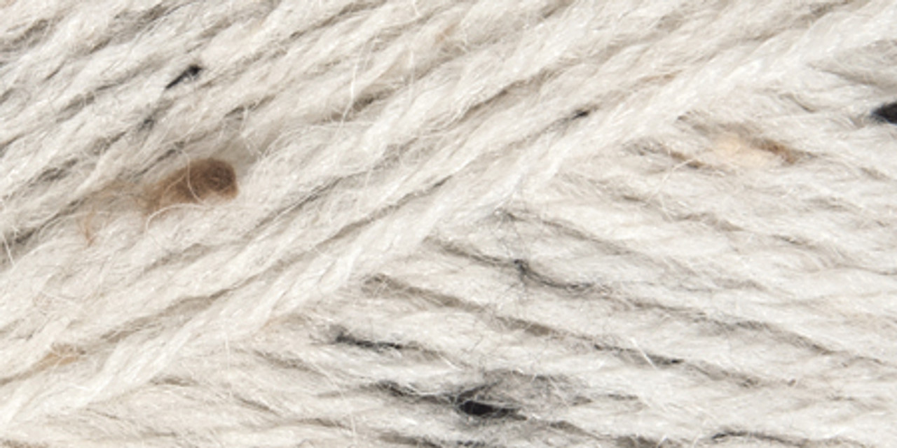 Y083-145 Mary Maxim Natural Alpaca Tweed Yarn-Aqua Stripe