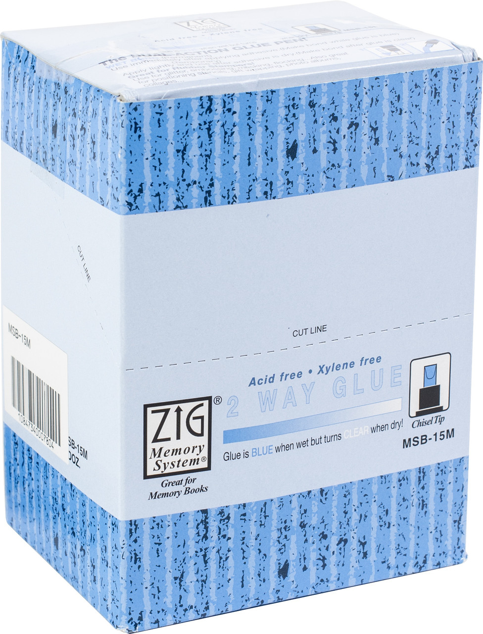 EK Zig 2 Way Glue Pen Carded Chisel Tip