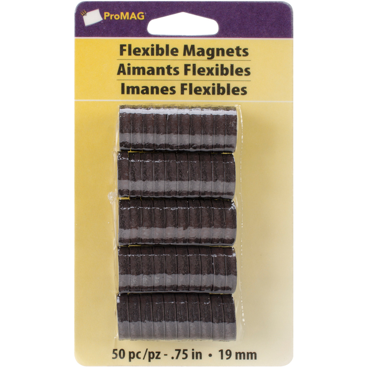 Promag Magnet Strips W/Adhesive.5X4 6/Pkg