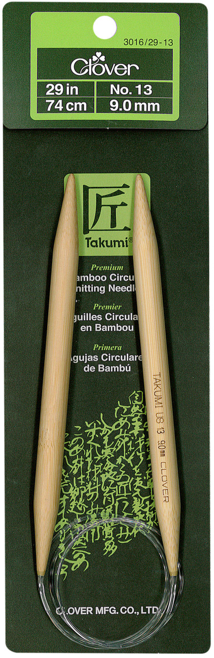 Clover Takumi Bamboo Circular Knitting Needles 29 Size 17