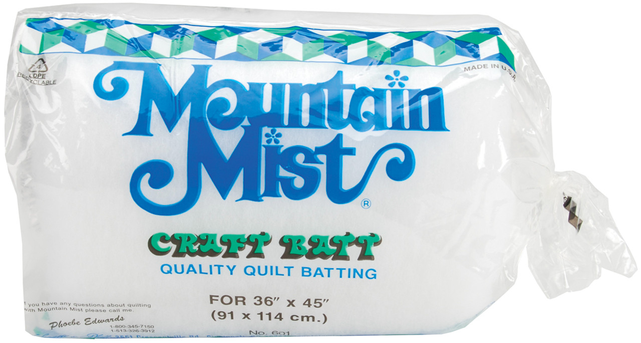 Mountain Mist Polyester Quilt Batting-Craft Size 36X45 601MM